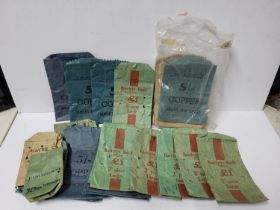 Quantity of old Barclays money bags (Qty)