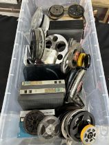 Box full of reels and tapes