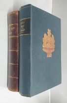 Two Hart's "Army Listings" hardback marble cover books, dated 1861 and 1857 (2)