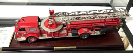 1954 American Lafrance Fire Engine in display case