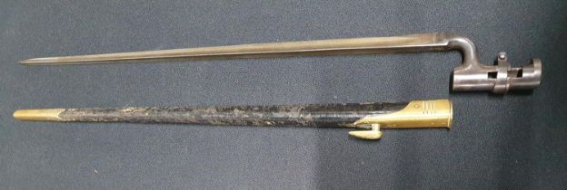 A British Pattern Constabulary Carbine bayonet, circa 1840, stamped 'ER' with crown, complete with