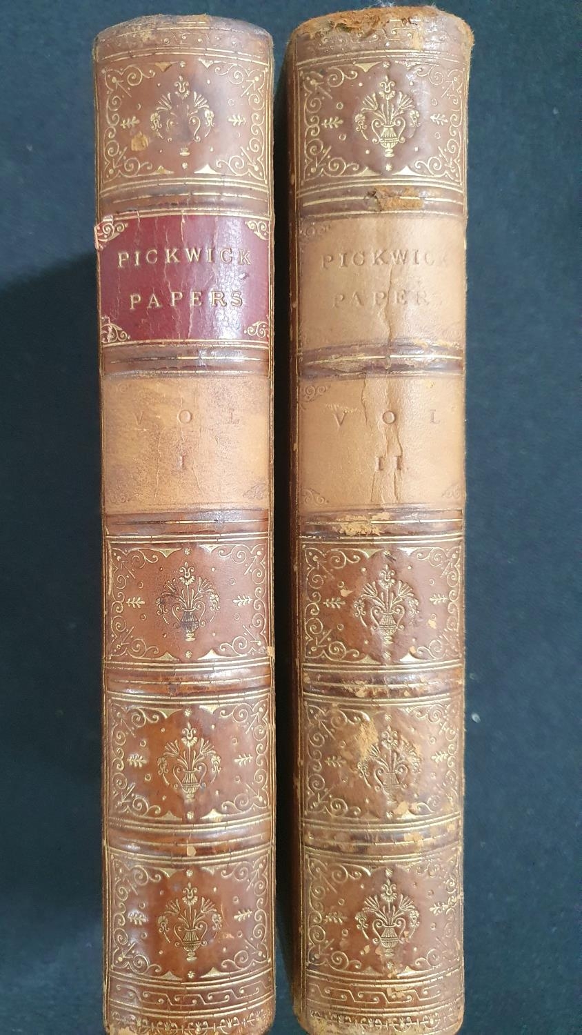 The Posthumus papers of the Pickwick club volumes I & II, 1866 Library edition by Charles Dickens - Image 2 of 9