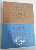 UK QEII 1977 and 1978 cased annual coin sets (2)