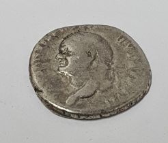 Emperor Vespasian Roman silver coin AD 68-79 with COA