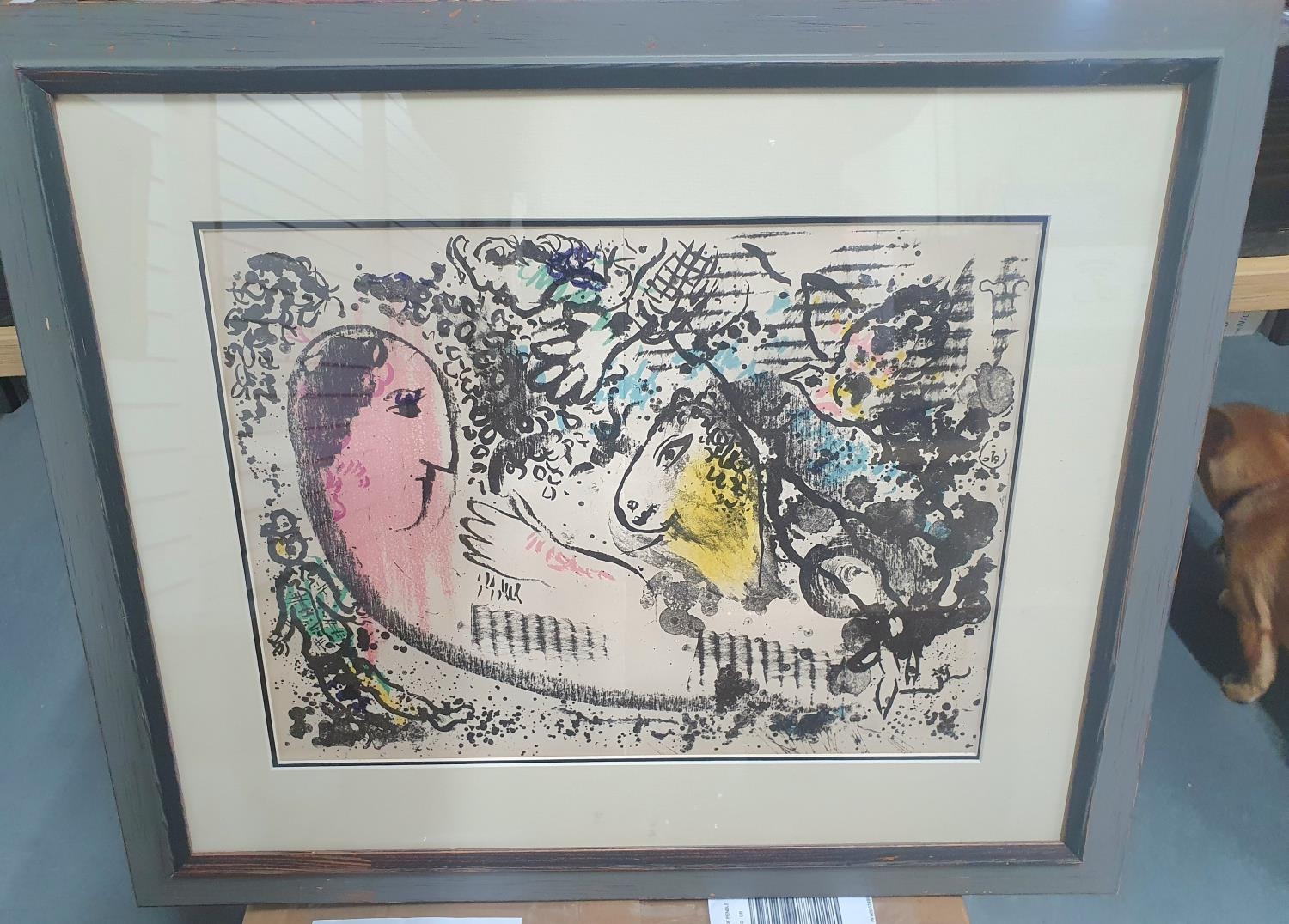 Marc Chagall (1887-1985), 'Reverie', lithograph in colours, framed, The lithograph measures 31 x