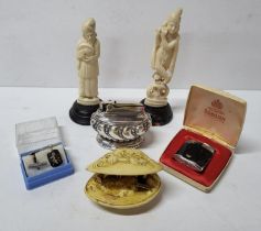 various collectables including Two lighters, Two Resin figures and cufflinks (Qty)