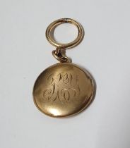 Rose gold circular locket stamped 15kt 5.3 grams