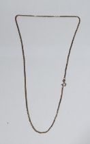 9ct fine gold necklace in presentation box, 5.4 grams 52cm long