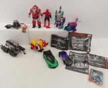 10 Transformers toys, some instructions