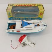 Vintage Lang Craft Motor Boat Model in Box 11"