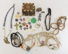 Carved Stone Jewelry, Figures & Tokens with Box