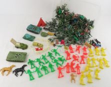 Vintage plastic army men, cowboys & Indians