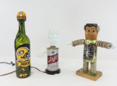 Bar lights and novelty can man