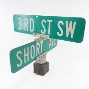 Street Sign 3rd St SW & Short Ave