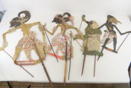 4 Vintage Indonesian Shadow Puppets