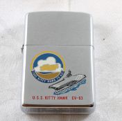 1981 U.S.S. Kitty Hawk CV-63 Zippo Lighter