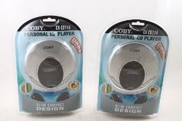 2 New in Packages Coby Personal CD Players