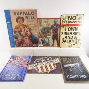 6 Metal & Cardboard novelty signs, Monty Python