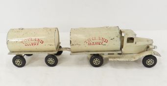 Girard Pressed Steel Toyland Dairy Truck Set
