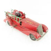 Marx Pressed Stell Windup Fire Truck