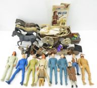 Johnny West Figures, Wagon, Horses & Accessories