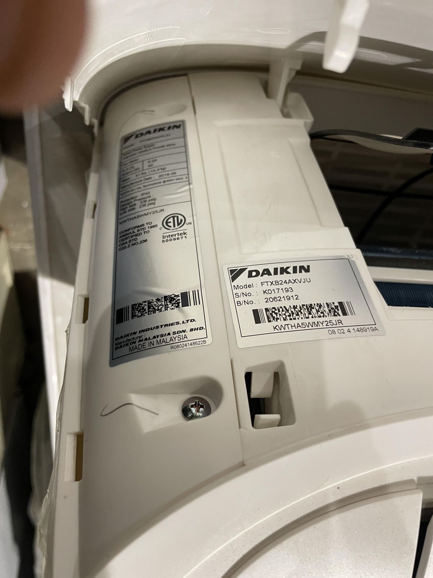 Used Daikin 2 Ton Single Zone Industrial Air Conditioner. Model RXB24AXJU - Image 2 of 3