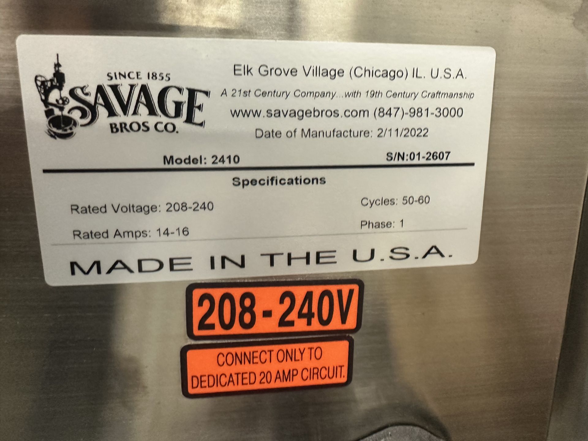 Used Savage Bros Table-Top Automatic Electric Cooker Mixer w/ PLC Controls Model 2410 / FireMixer-14 - Image 2 of 2