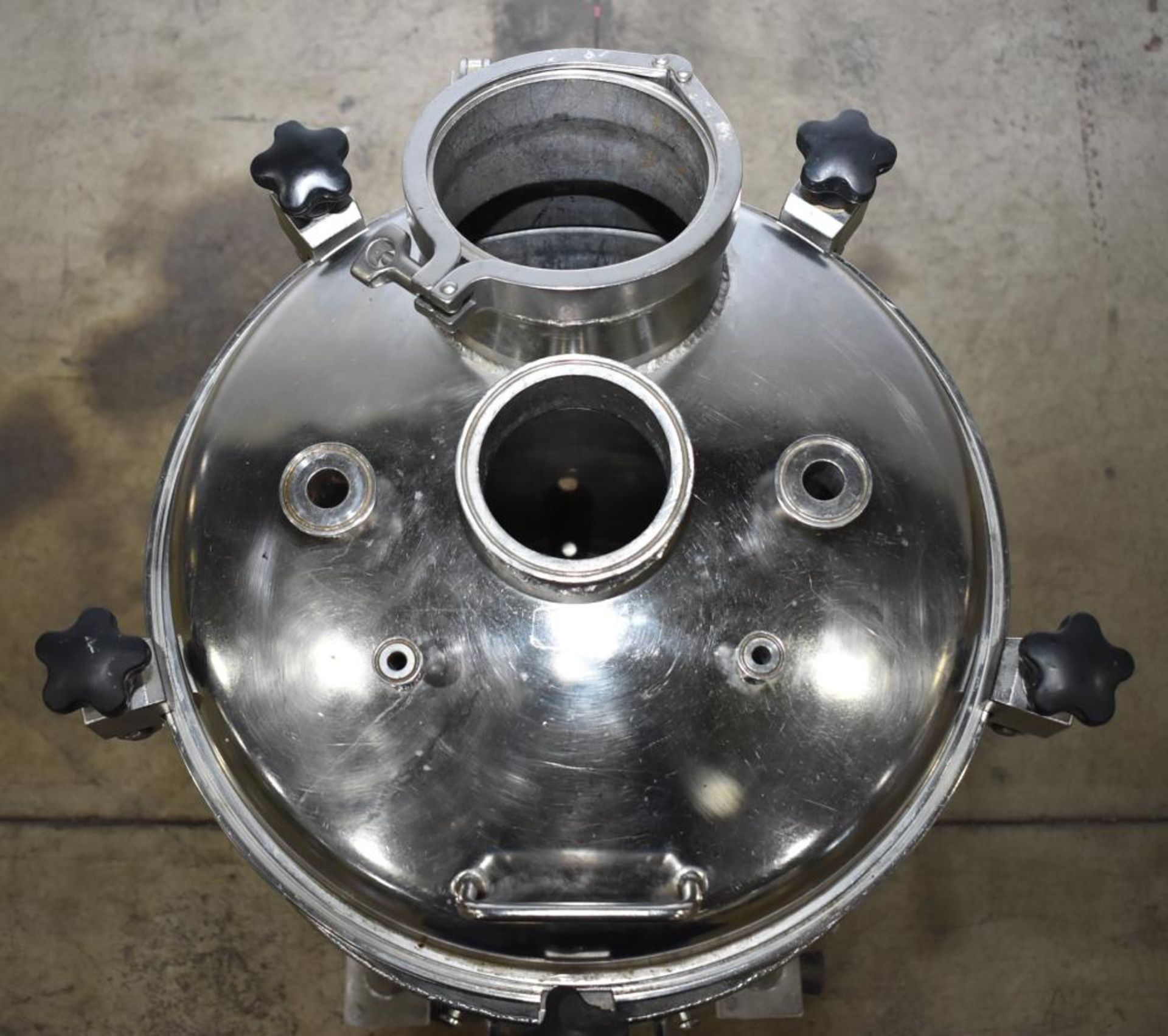 Used- Alloy Products 30 Gallon Pressure Vessel / Mix Tank, Stainless Steel, Vertical. - Image 7 of 13