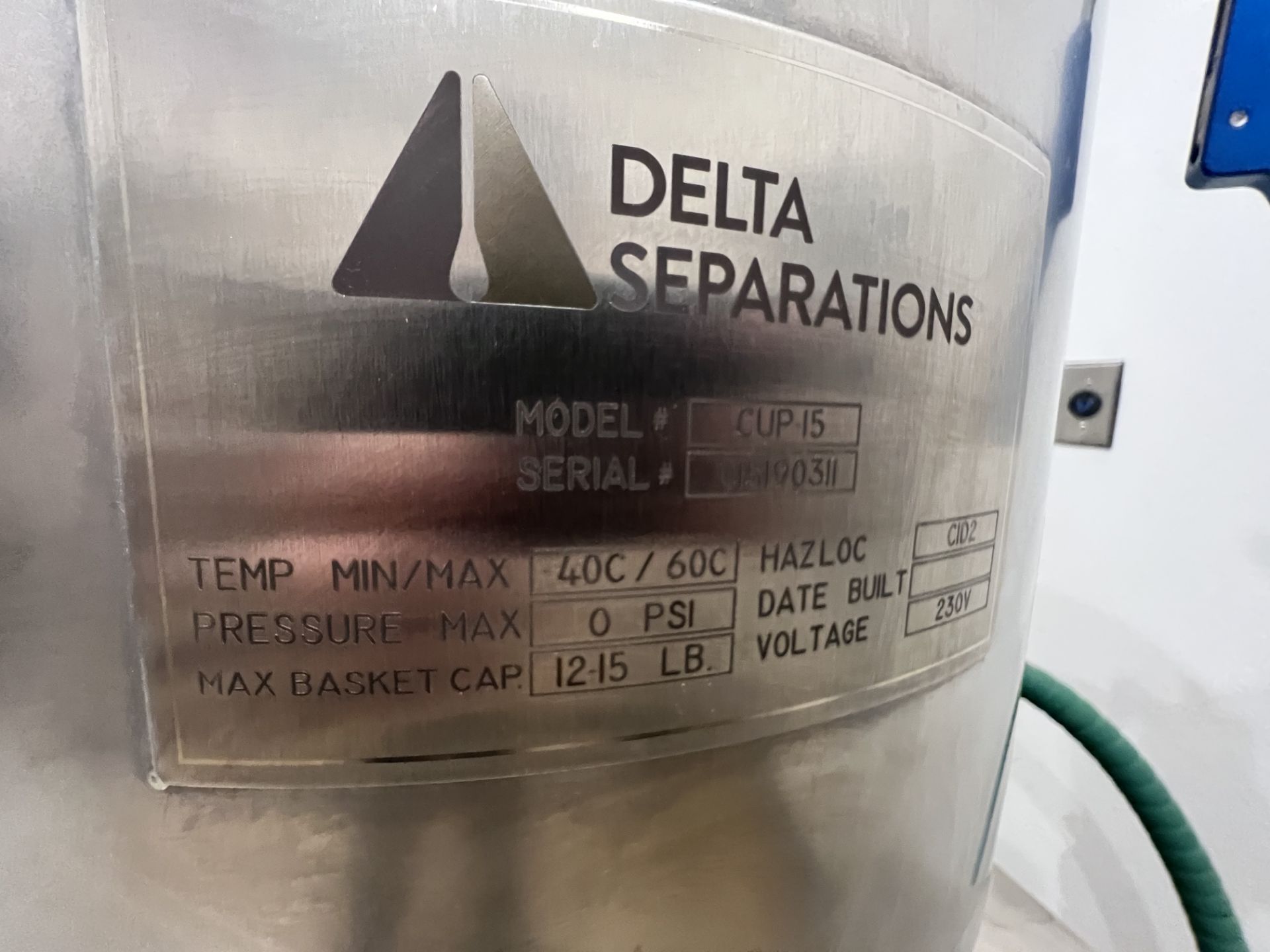 Used- Delta Separations CUP-15 Ethanol Alcohol Extraction System. Model CUP 15 - Image 5 of 9