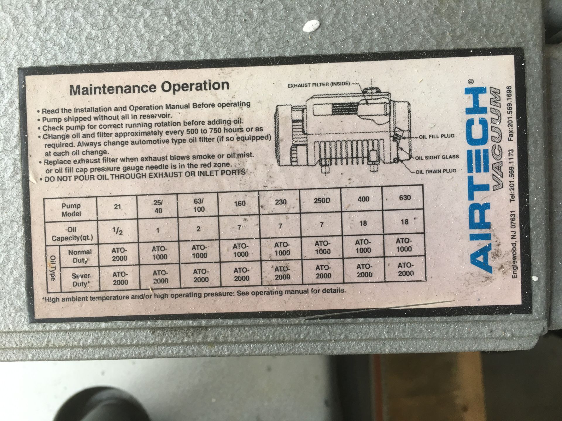 Used BuschTwo-Stage Reciprocating Vacuum pump, System w/ Receiver tank mounted. - Image 4 of 11