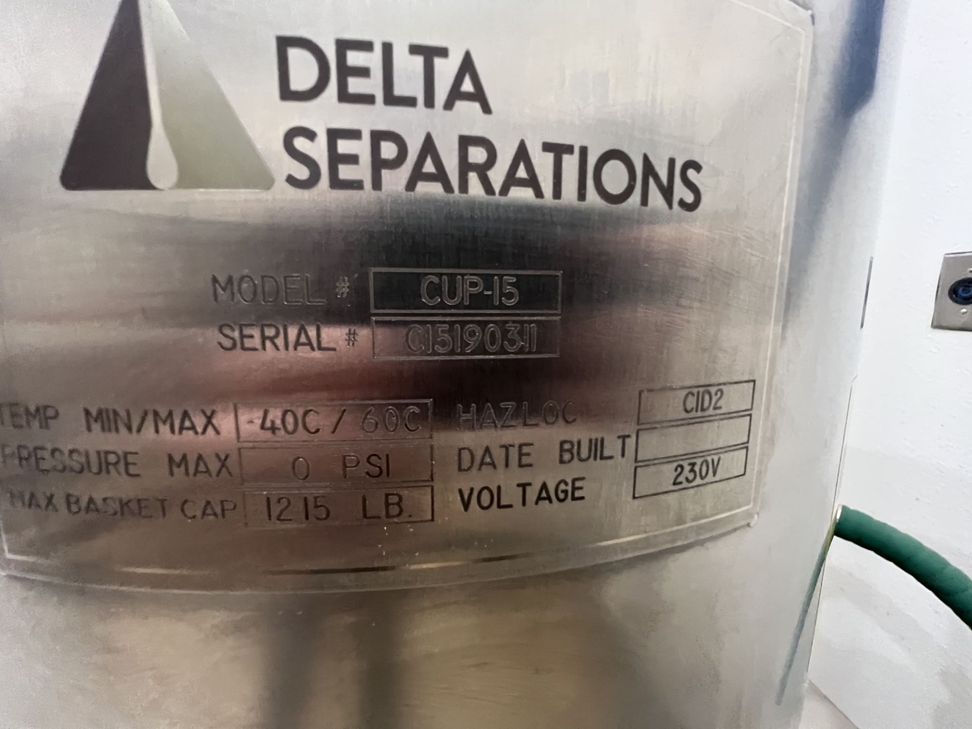 Used- Delta Separations CUP-15 Ethanol Alcohol Extraction System. Model CUP 15 - Image 2 of 9