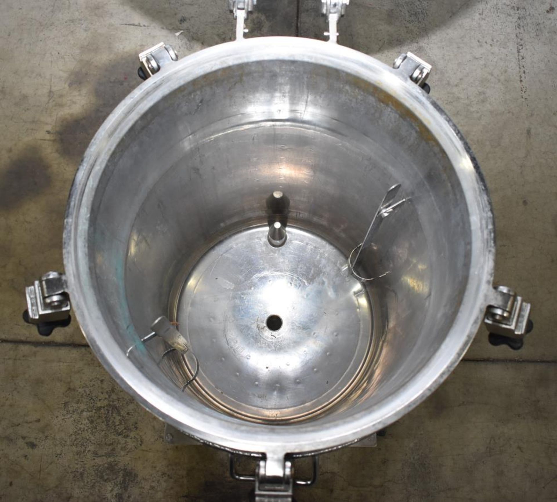Used- Alloy Products 30 Gallon Pressure Vessel / Mix Tank, Stainless Steel, Vertical. - Image 9 of 13