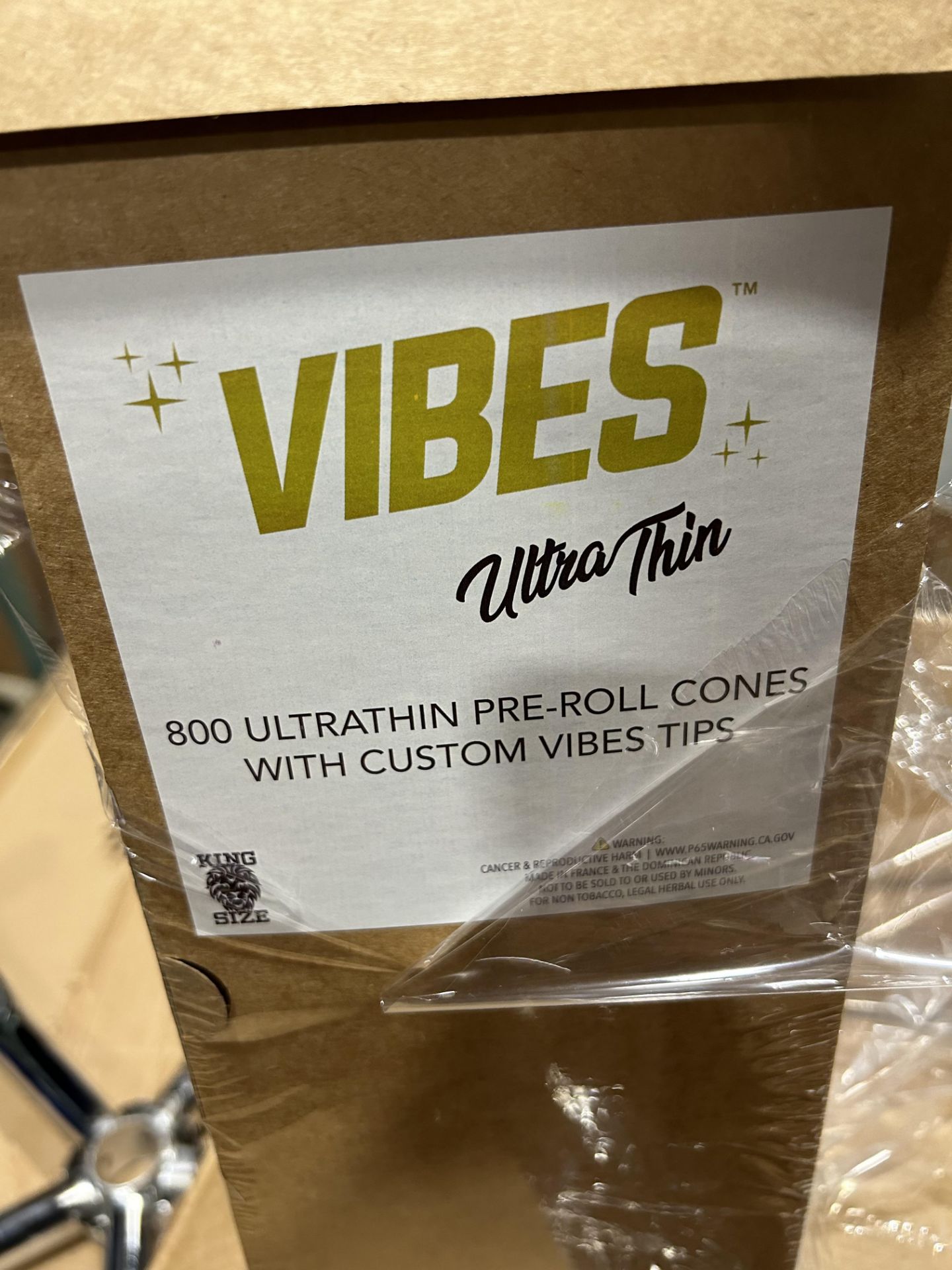 Lot of (76K Units) of Vibes Ultra Thin King Cones & (62.4k Units) of Futurola King Size Blunt Cones
