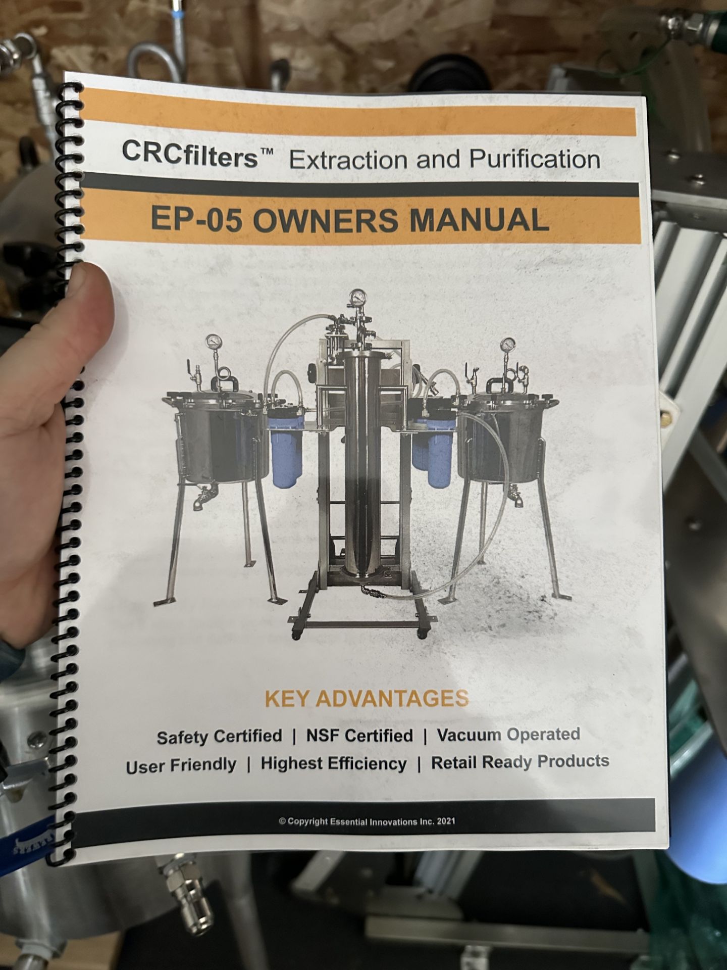 Lot of (2) Used Turn Key CRC Filters EP-05 Ethanol Extraction and Purification system. Model EP-05 - Image 7 of 8