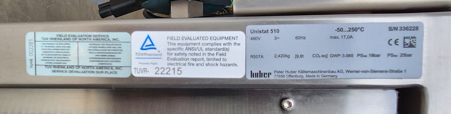 Used Huber Dynamic Temperature Control SYstem. Model Unistat 510 w/Pilot ONE Controls - Image 7 of 8