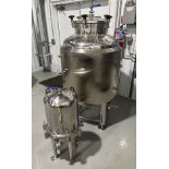 Used Glacier Tanks SS 115 Gal 3 BBL Brite Jacketed Tank w/ Scott Laboratories Unit Model JBBT-03-BBL