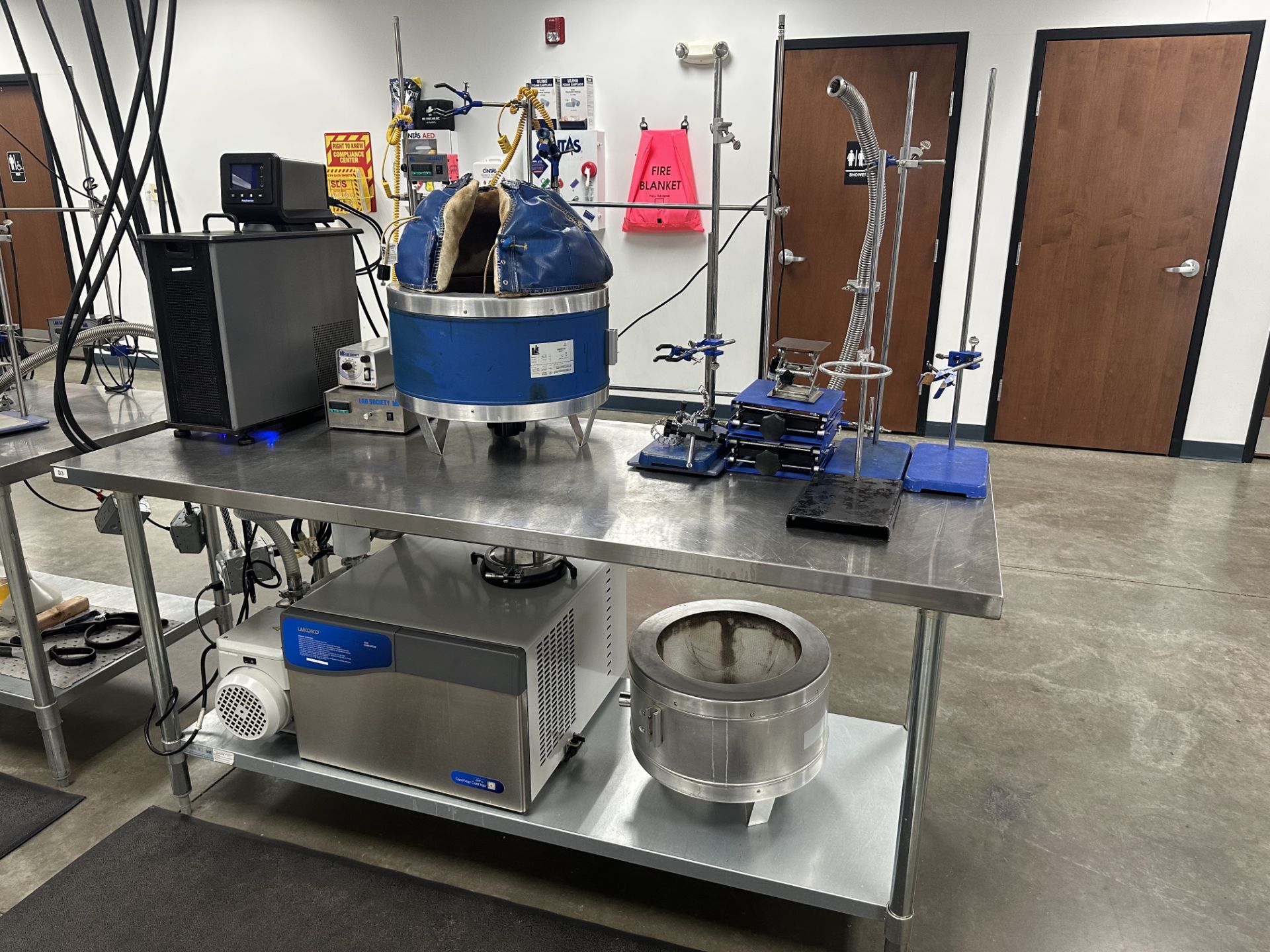 Used Lab Society 20L Short Path System. Full Bore w/ Labconco Cold Trap, Welch Vacuum Pump & More