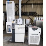 Used HBX Industrial S with A1C Glassware, RotaVac20 Pump, VC5000 Chiller. Model Hei-VAP Industrial