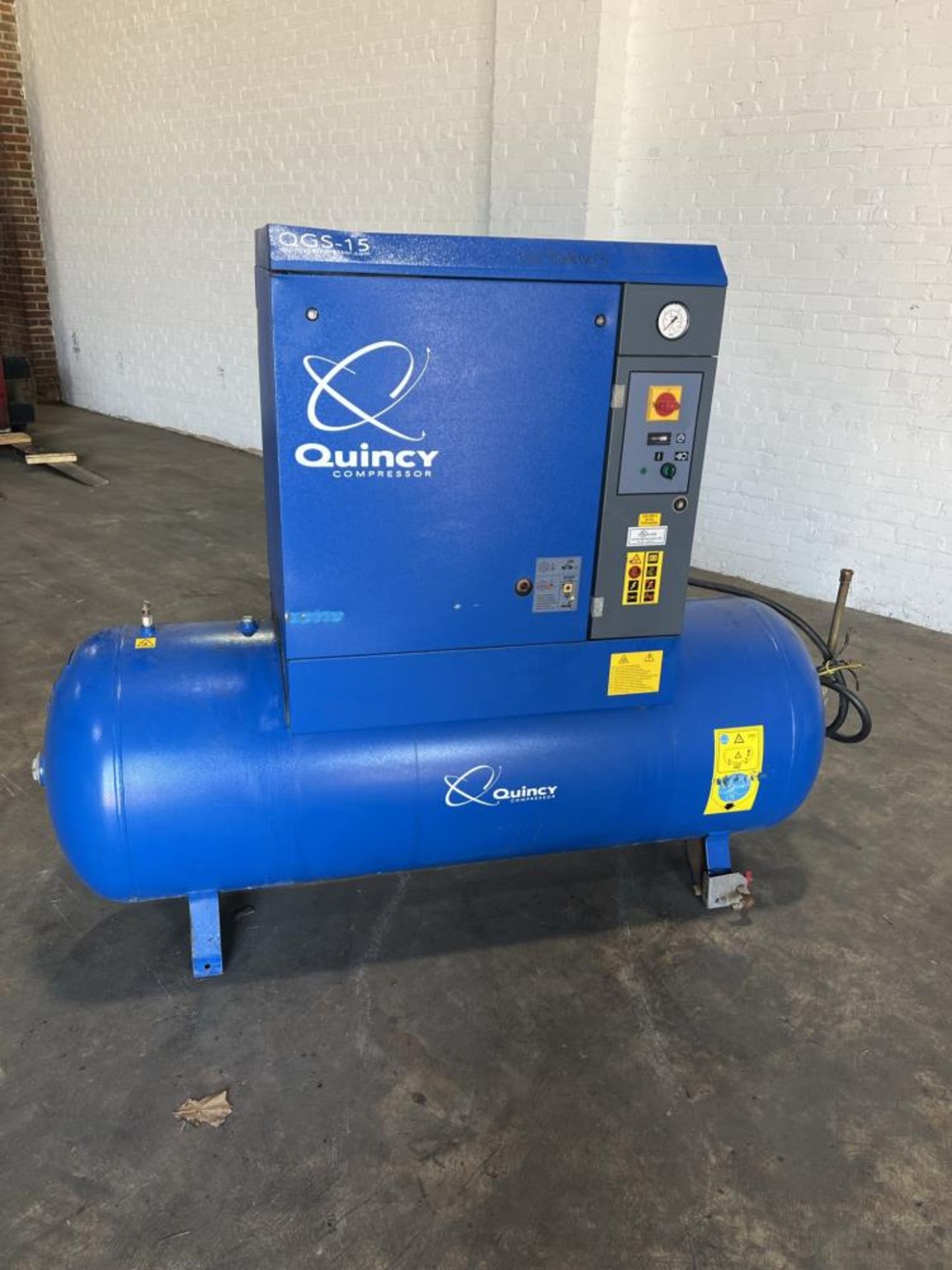 Used- Quincy QGS Rotary Screw Air Compressor, Model QGS-15. - Image 2 of 15