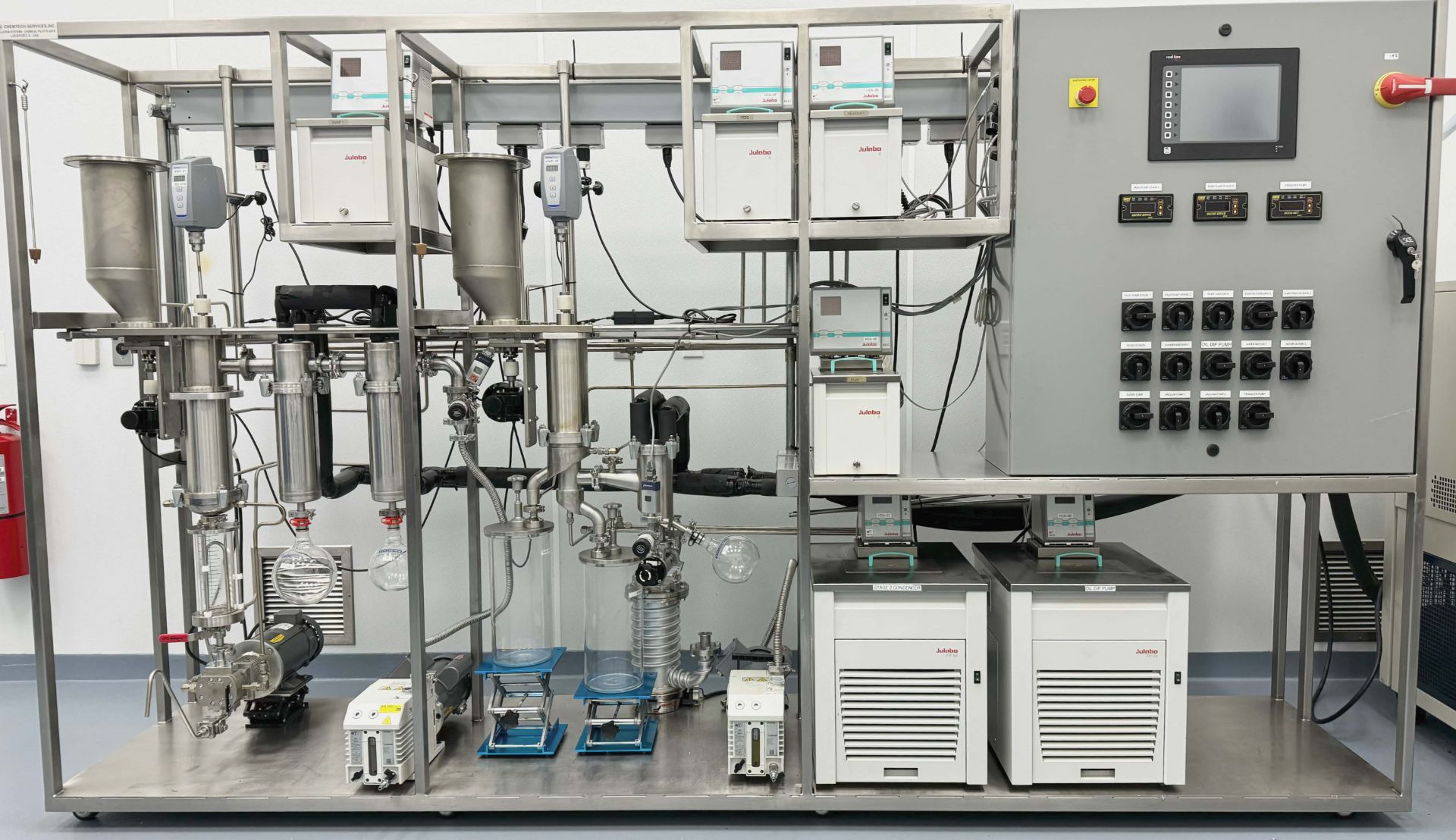 Used Chemtech Two-Stage Distillation Unit. Model KDT-6.