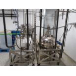 Lot oF (2) Used Precision Extraction Solutions 100 L Multi-Use Reactor Vessels. Model RV-100.