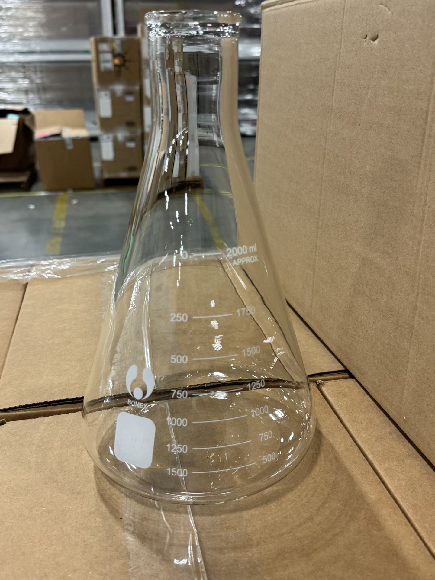 Lot of (172) New/Unused - 2000ml Erlenmeyer Flasks Borosilicate Glass. - Image 3 of 4