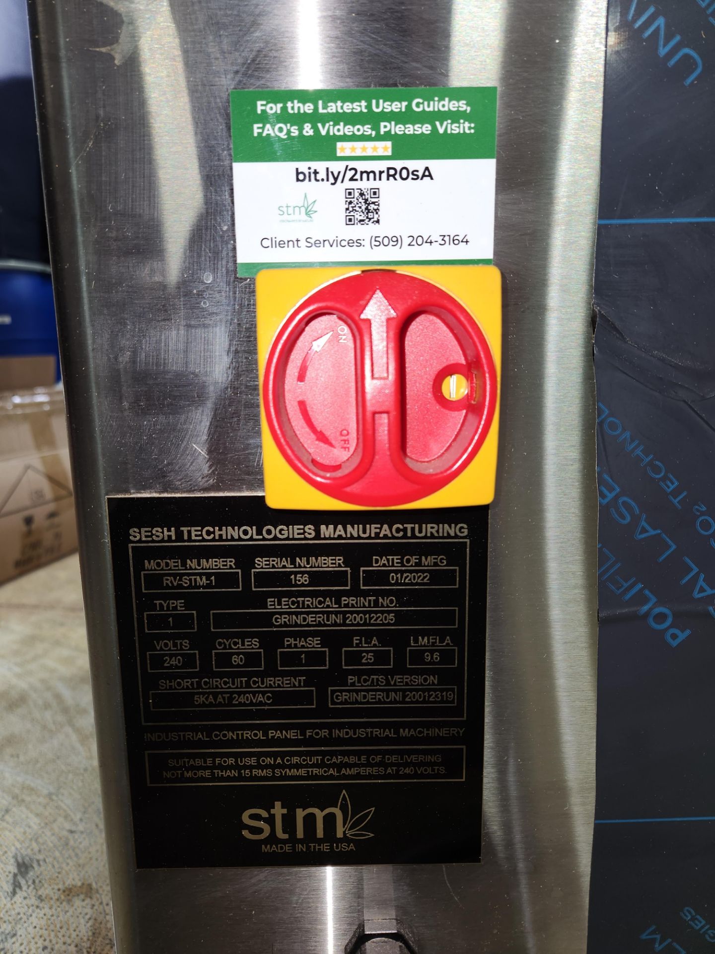 Used STM Canna Revolution 2.0 Commercial Grade Grinder. Model STM-RV2. - Image 4 of 7