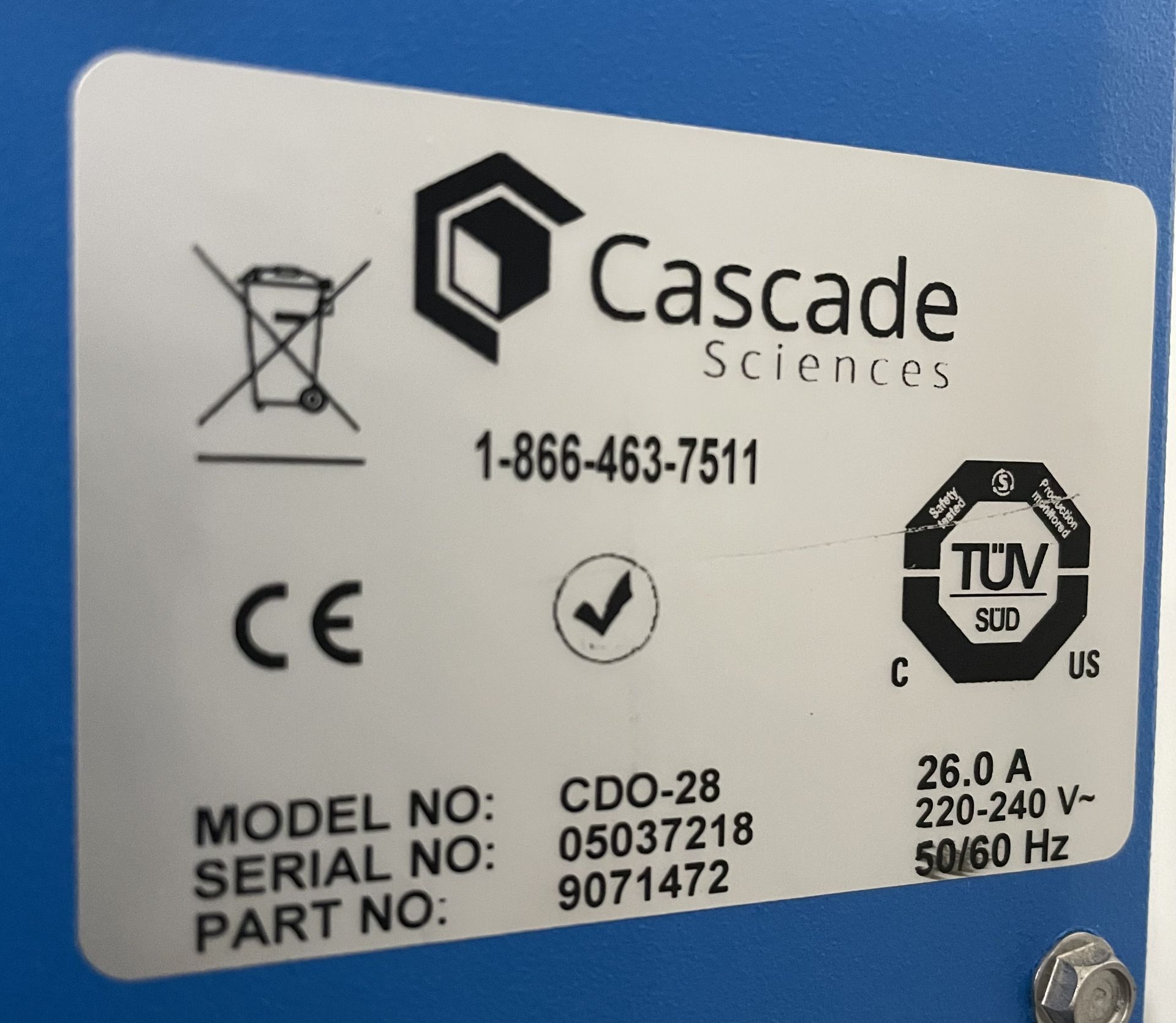 Used Cascade Sciences Dry & Decarb Oven. Model CDO-28 - Image 2 of 4