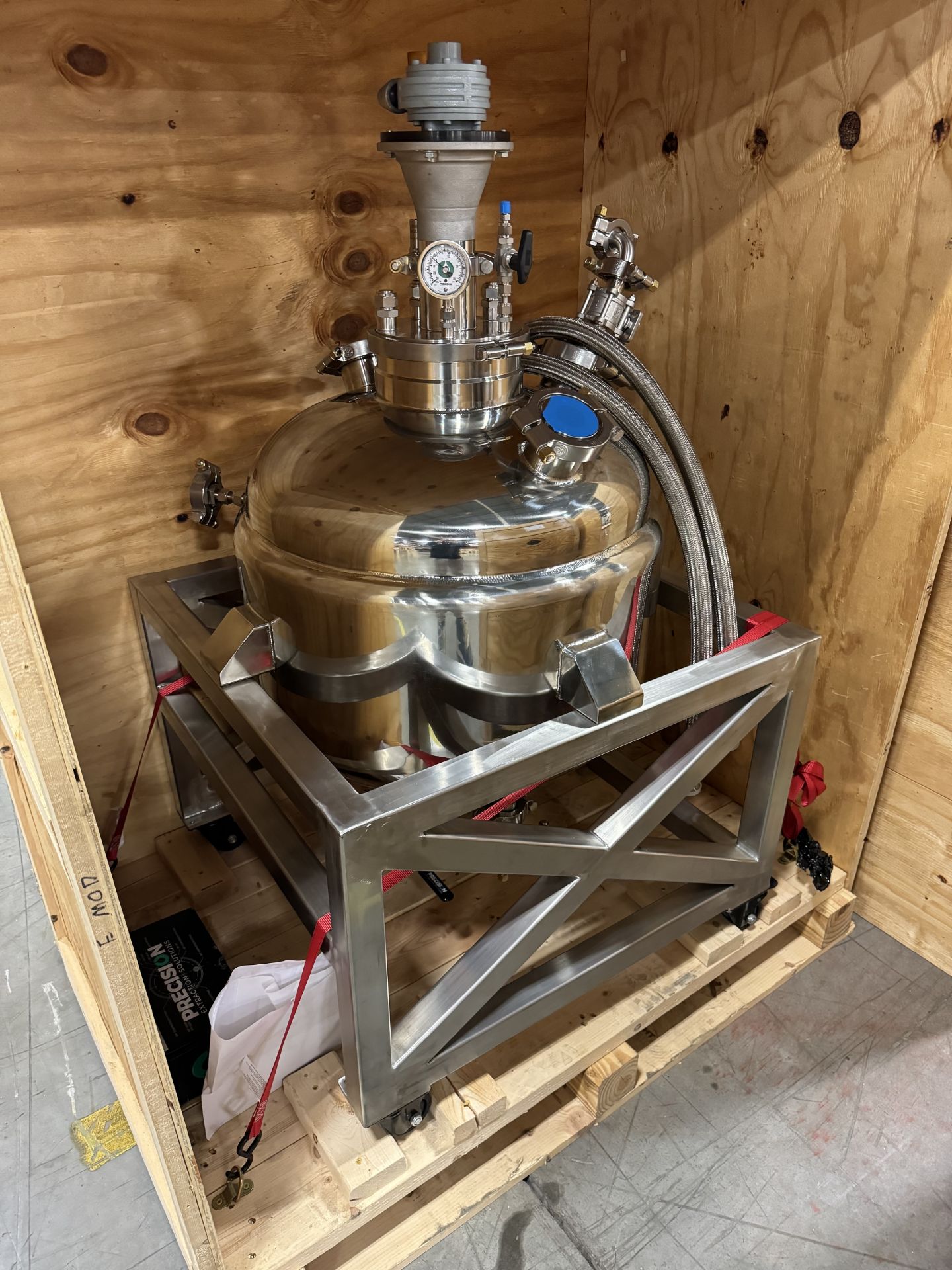 New/Unused Precision Extraction Solutions 100 L Multi-Use Reactor Vessel. Model RV-100.