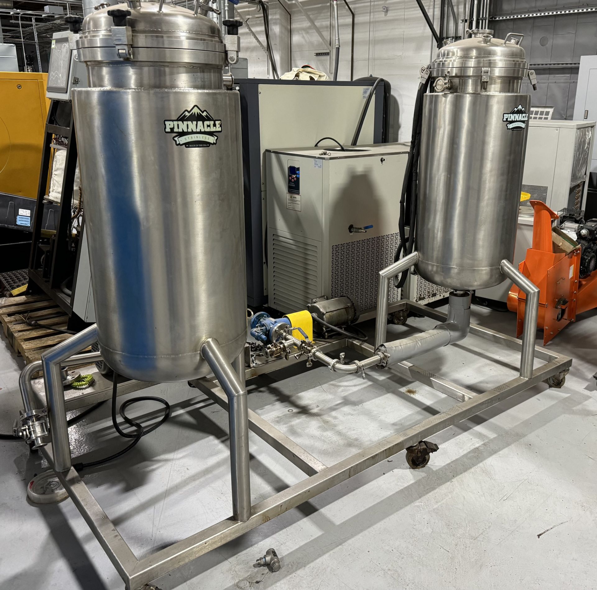 Used- Pinnacle Stainless Alcohol Extraction Skid. Model PS-041-20.