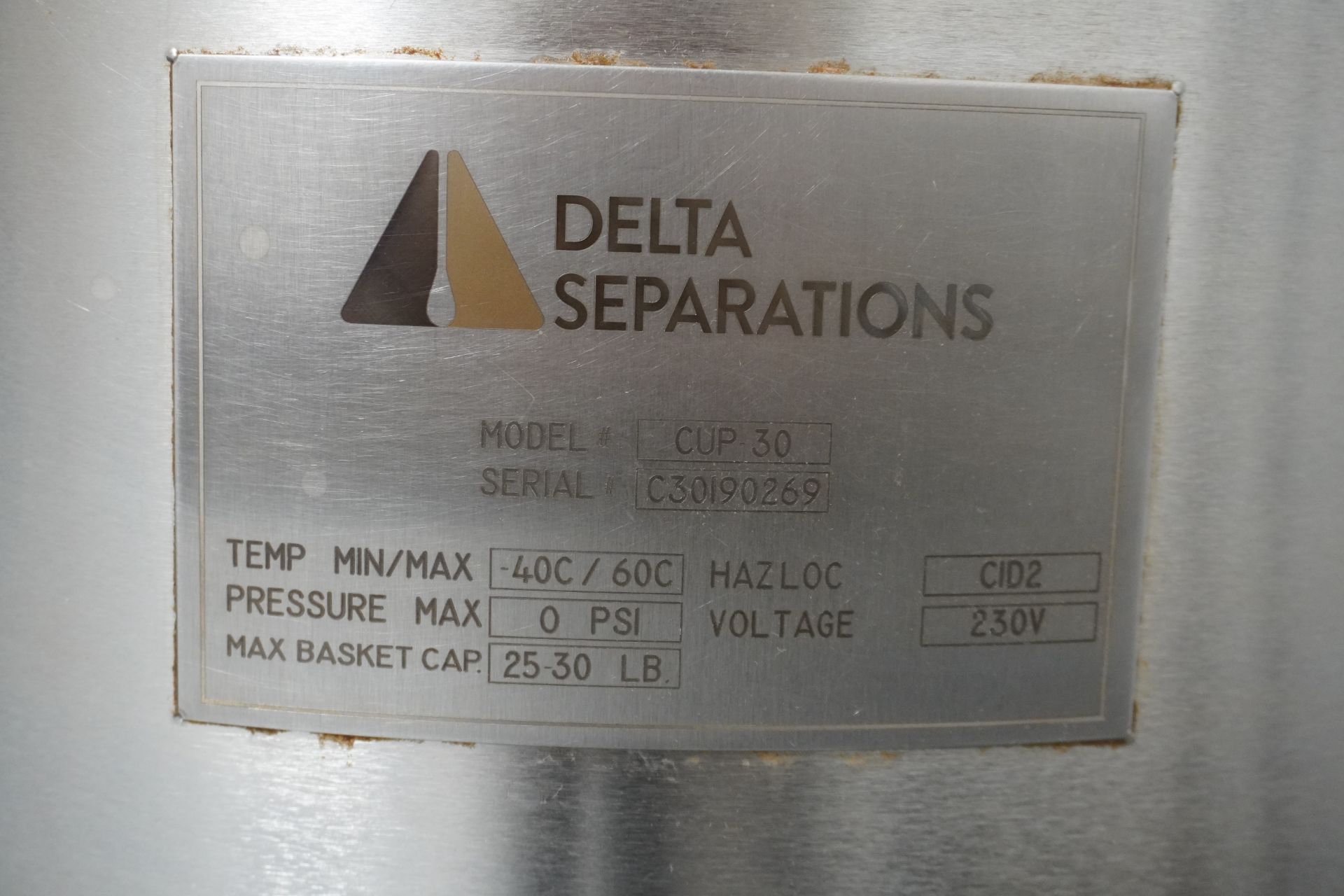 Used- Used Delta Separations CUP 30 Extraction System. Model CUP 30 V 2.0 - Image 2 of 6
