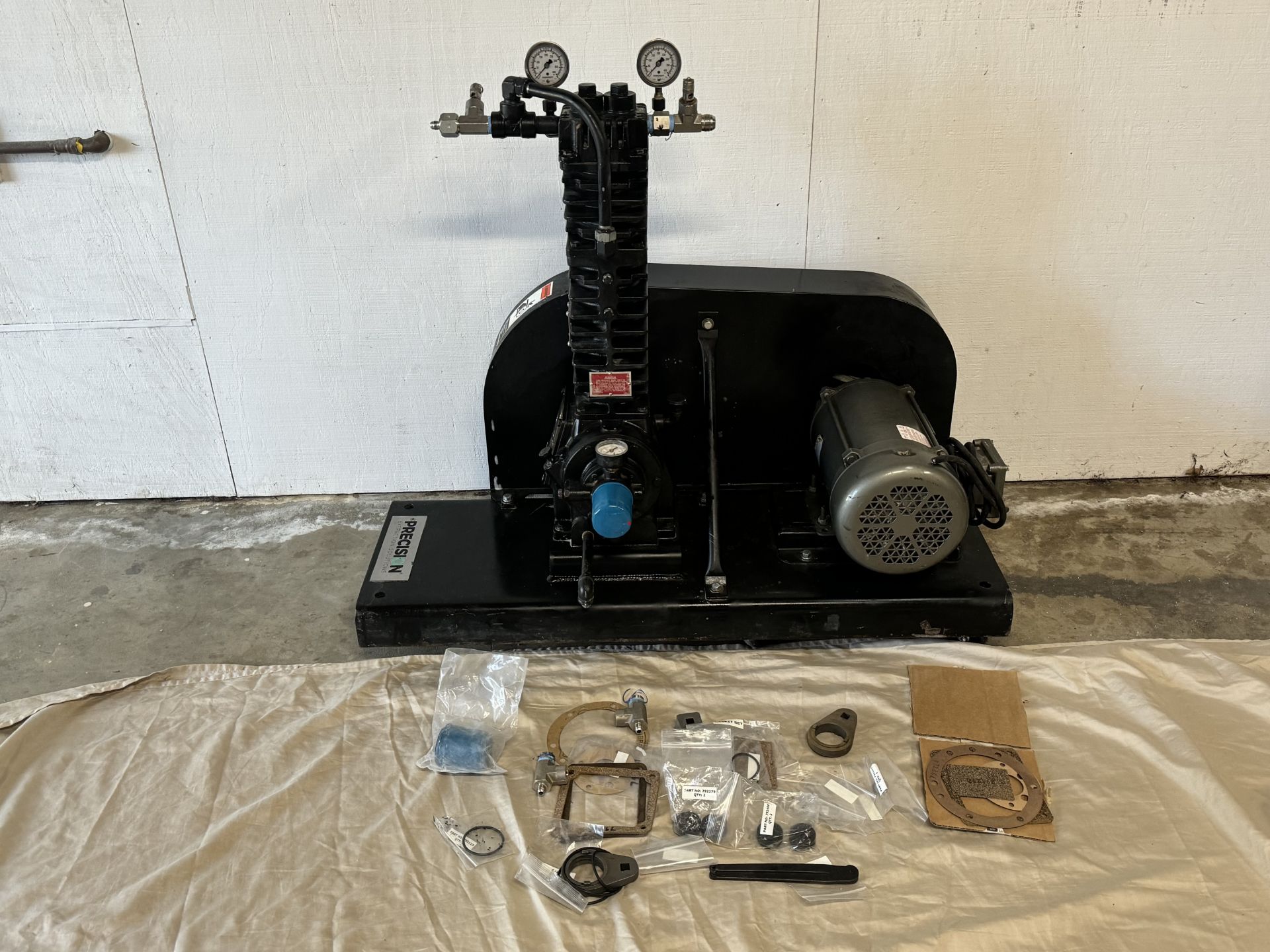 Used Precision Extraction GC5000 Solvent Recovery Gas Compressor w/ Rebuild Kit. Model GC5000