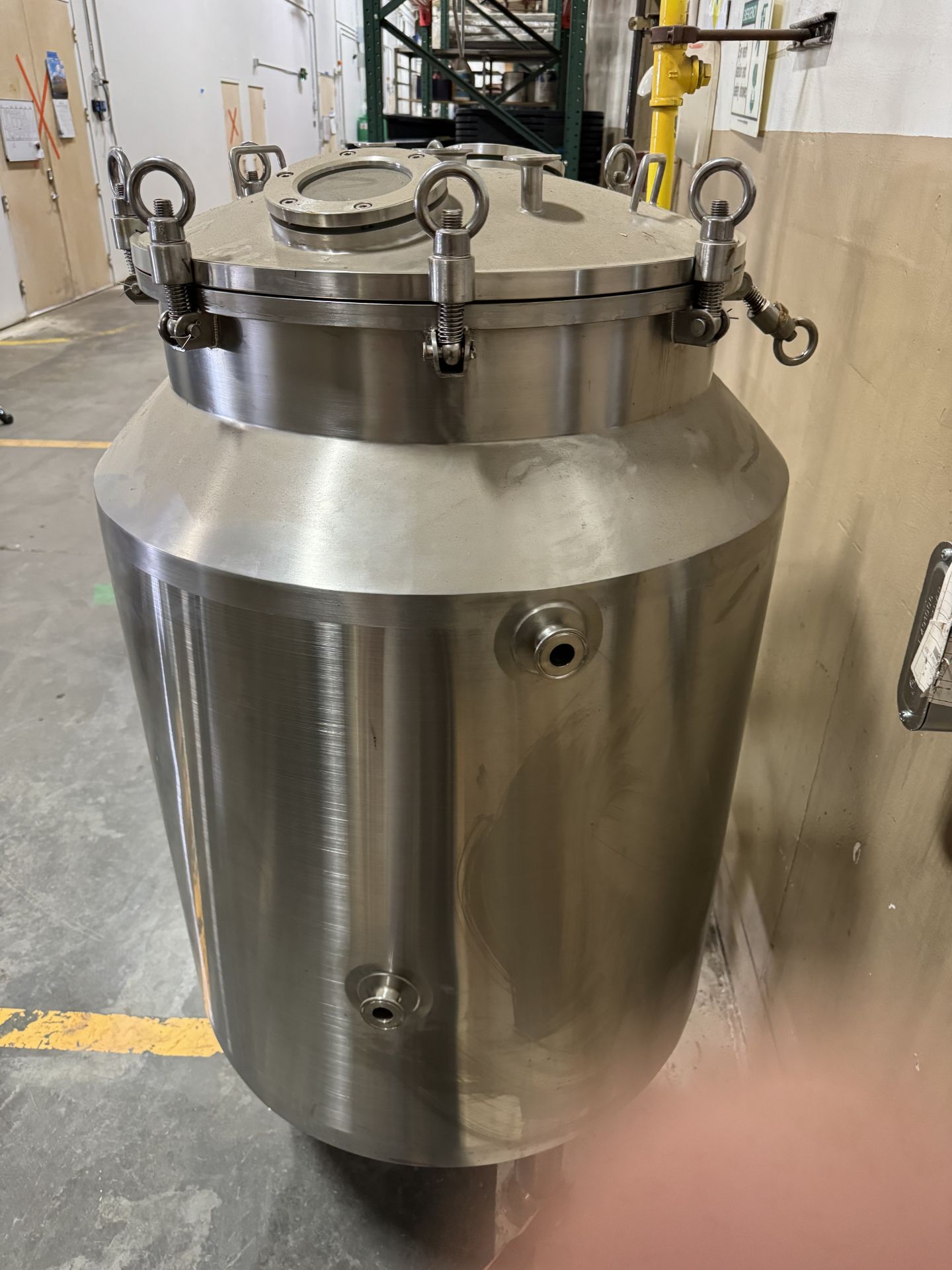 Used Jieda Flat Plate Top Discharge Electric Centrifuge w/ (4) 230 L Jacketed Tanks . Model PS800 -N - Image 7 of 13