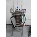 Used Ai R-series Single Jacketed 100 L Glass Jacketed Reactor w/ Chiller & Vacuum Pump. Model R100